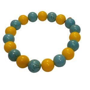 Kenneth Fron yellow and turquoise color bracelet